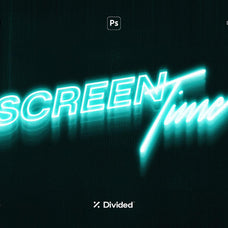 Screentime Monitor Text Effect