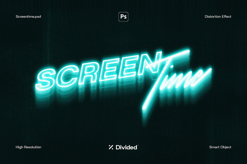 Screentime Monitor Text Effect by Divided.co
