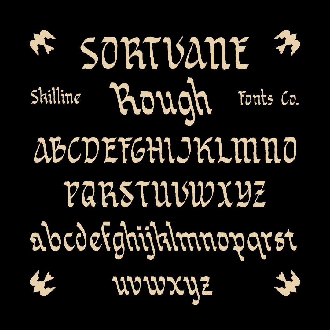 SFC Sortvane Rough by Skilline Fonts Co., preview 1