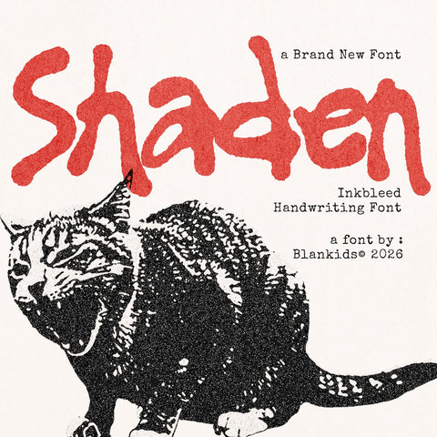 Shaden - Inkbleed Handwritting Font
