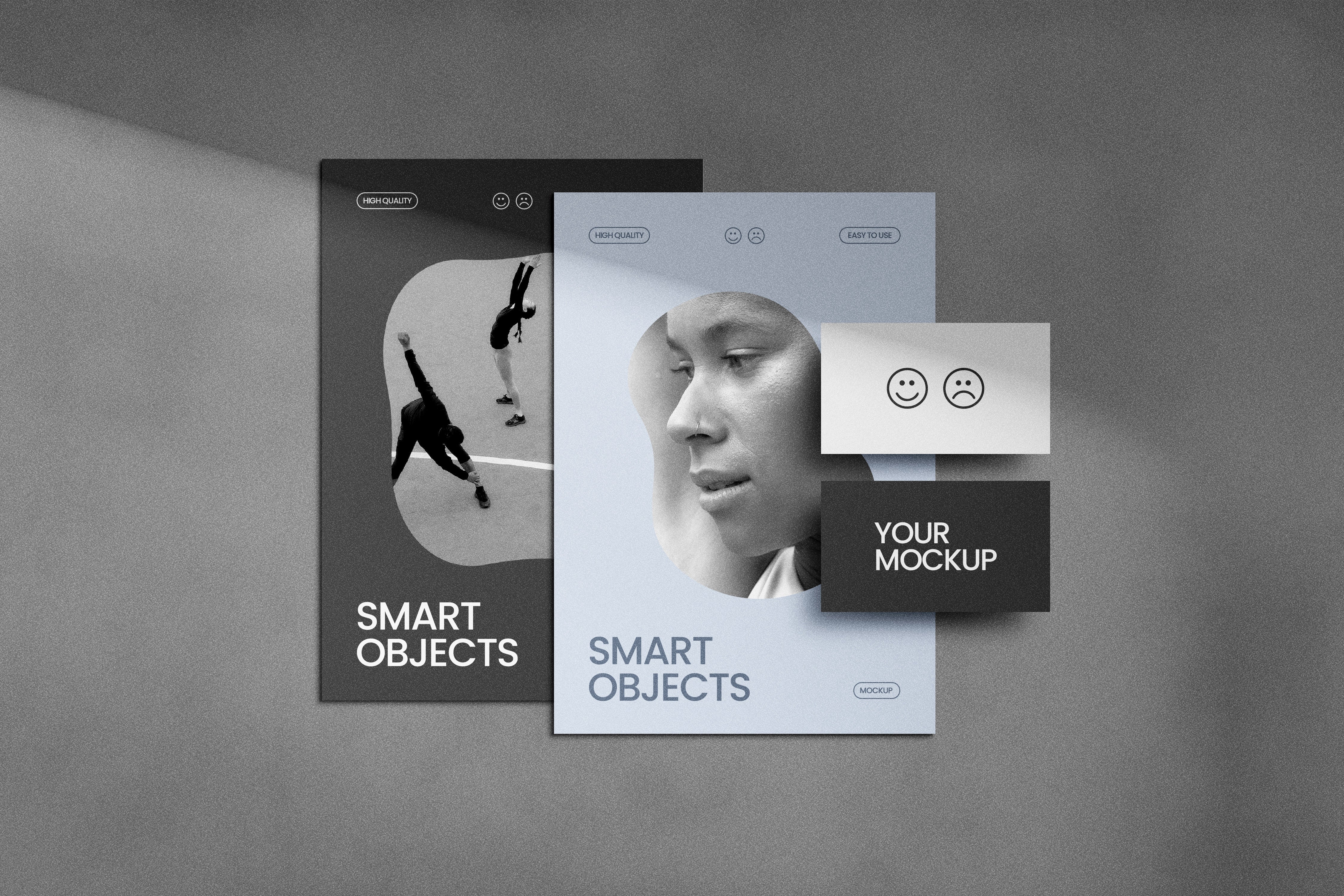 Shadow Overlay Stationery Mockups