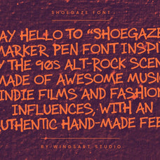 Shoegaze: 1990s Handwriting Font