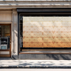 Shop Window Banner Mockup
