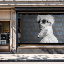Shop Window Banner Mockup