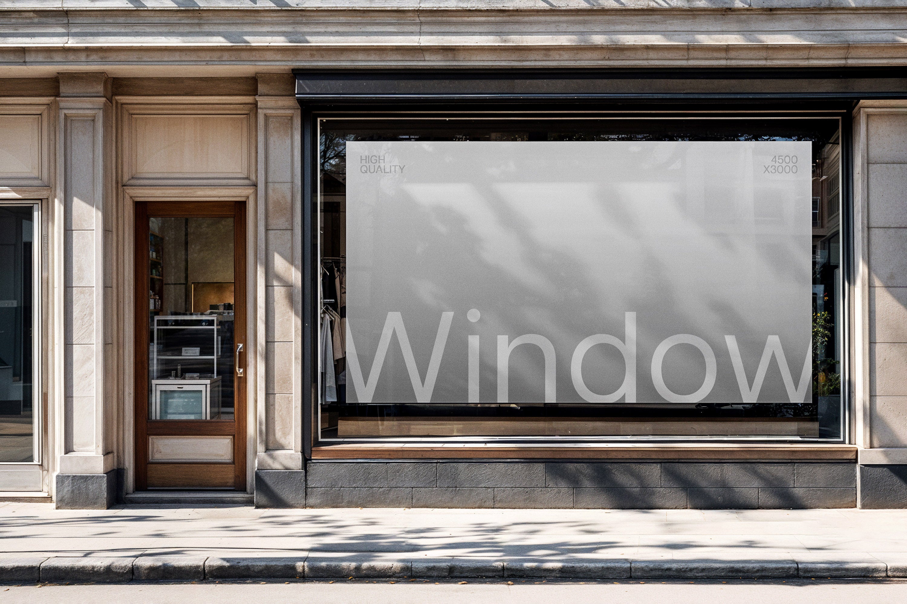 Shop Window Banner Mockup