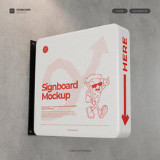 Signboard Logo Mockup by VanillineGraph, preview 1