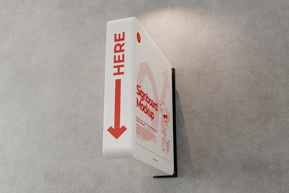 Signboard Logo Mockup by VanillineGraph, preview 2