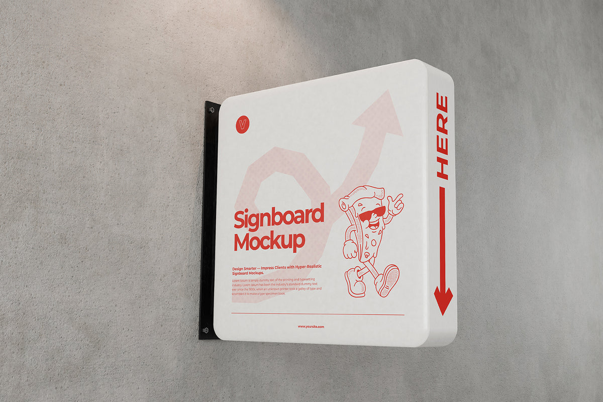 Signboard Logo Mockup by VanillineGraph, preview 3