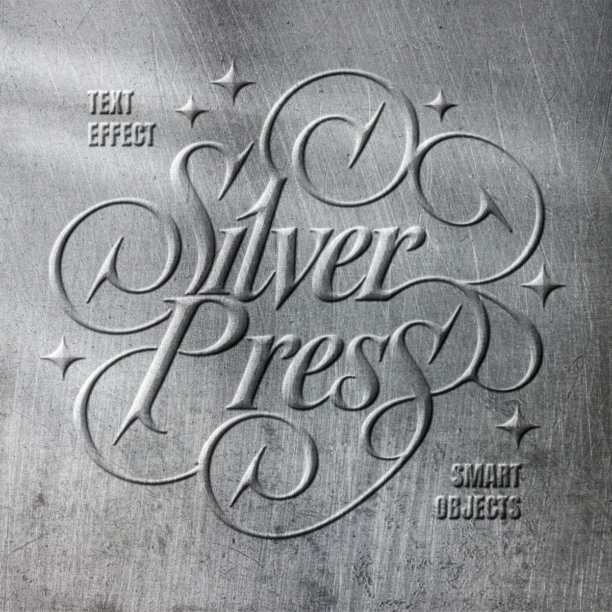 Silver Press Text Effect by Pixelbuddha, preview 1