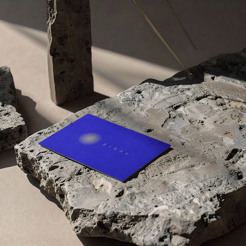 Single Card on Textured Stone Slab Mockup