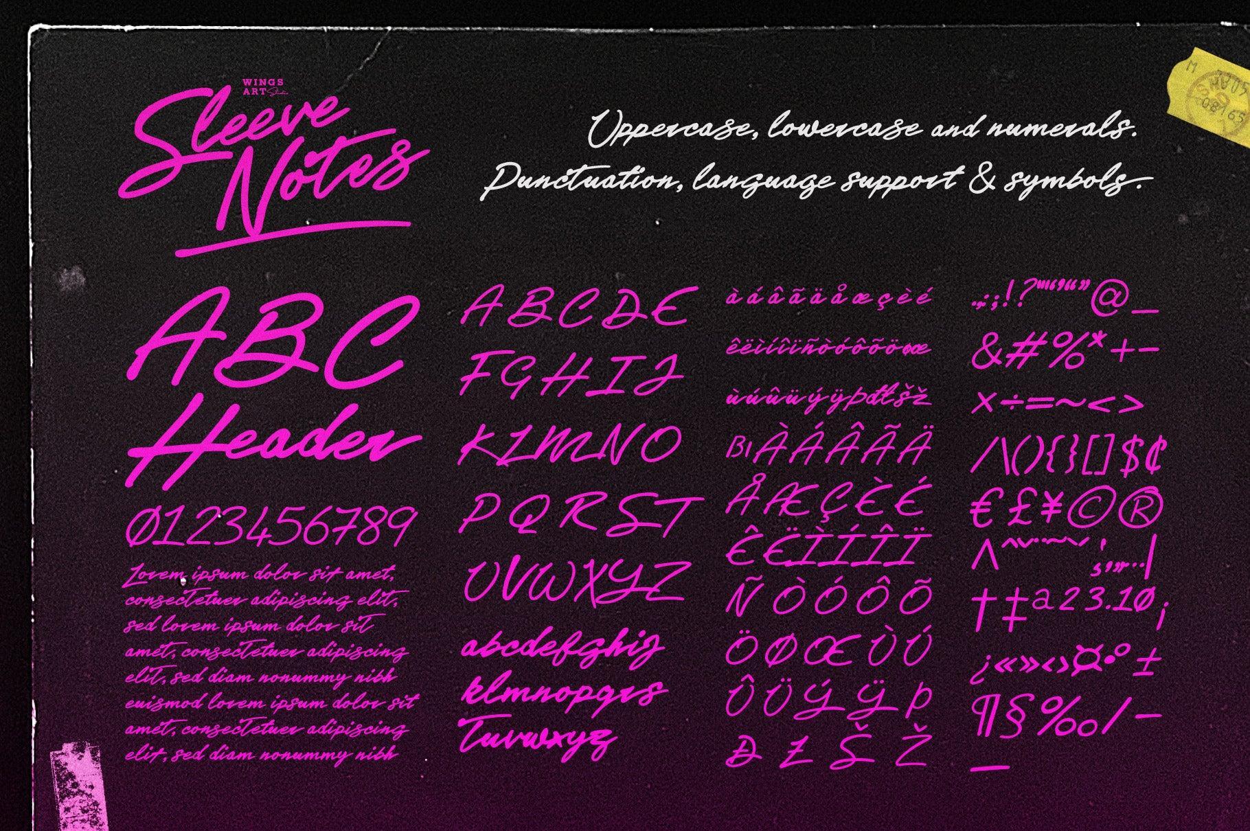 Sleeve Notes: A Font from the Vinyl Age