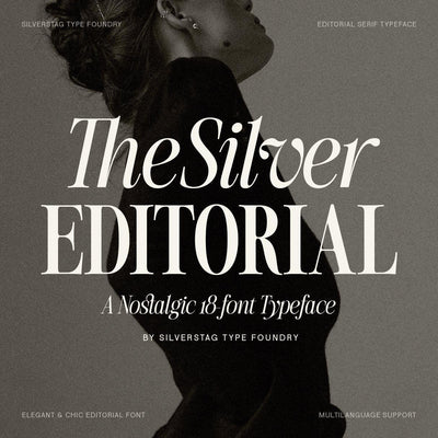 SLTF The Silver Editorial – A Nostalgic 18-Font Serif Typeface