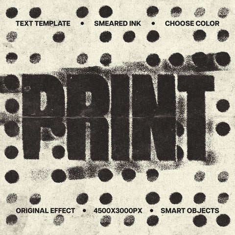 Smeared Color Ink Text Effect