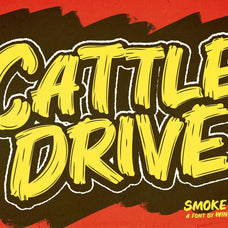 Smoke Wagon - A Western Brush Font
