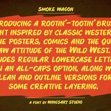 Smoke Wagon - A Western Brush Font