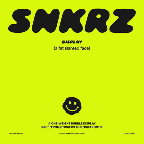 SNKRZ - Chunky Streetwear Font