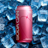 Soda Can Mockup on Ice