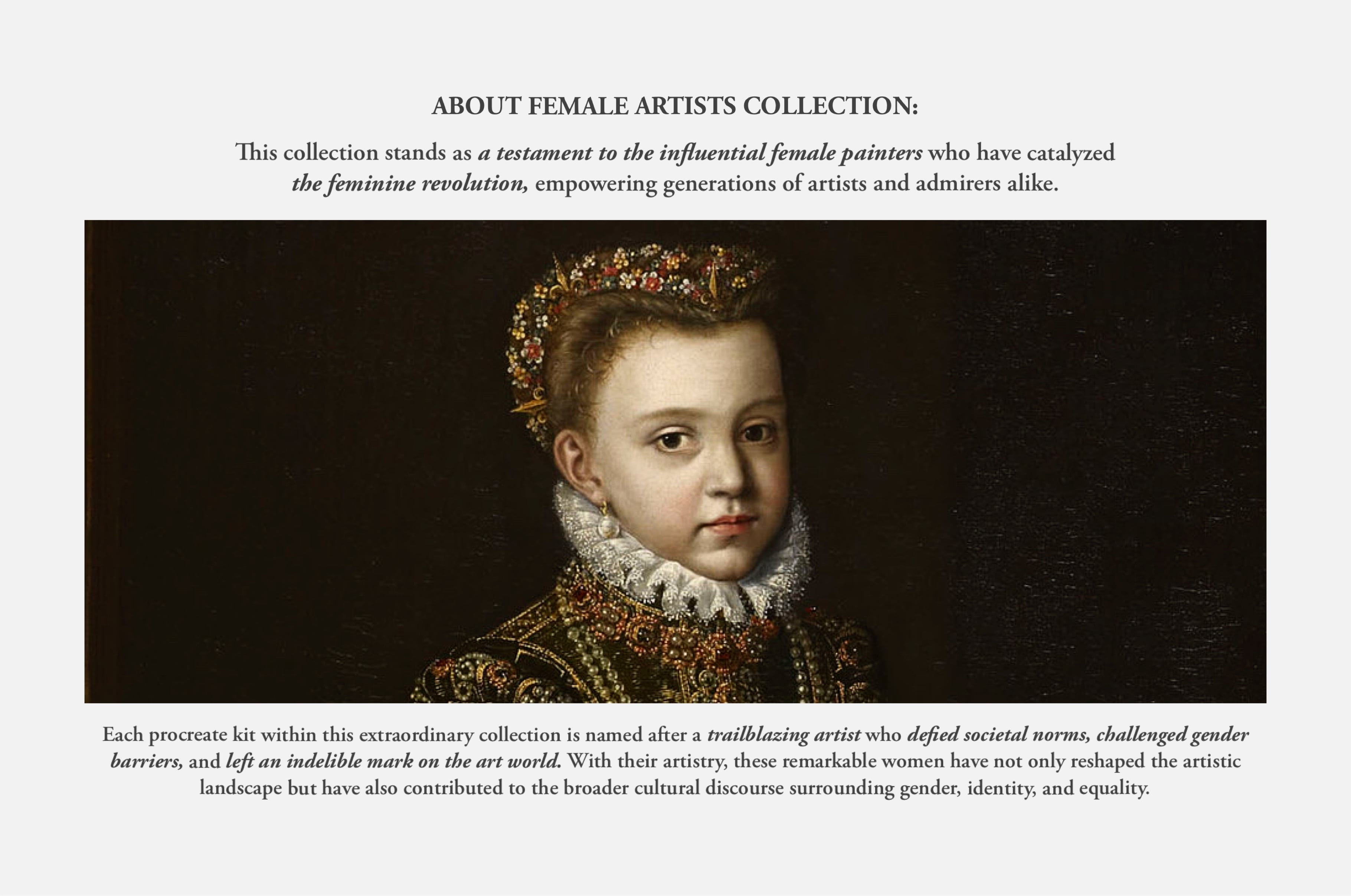 Sofonisba Anguissola Procreate Kit
