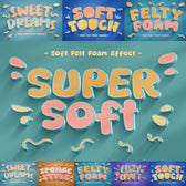 Soft Felt Foam Text Effects
