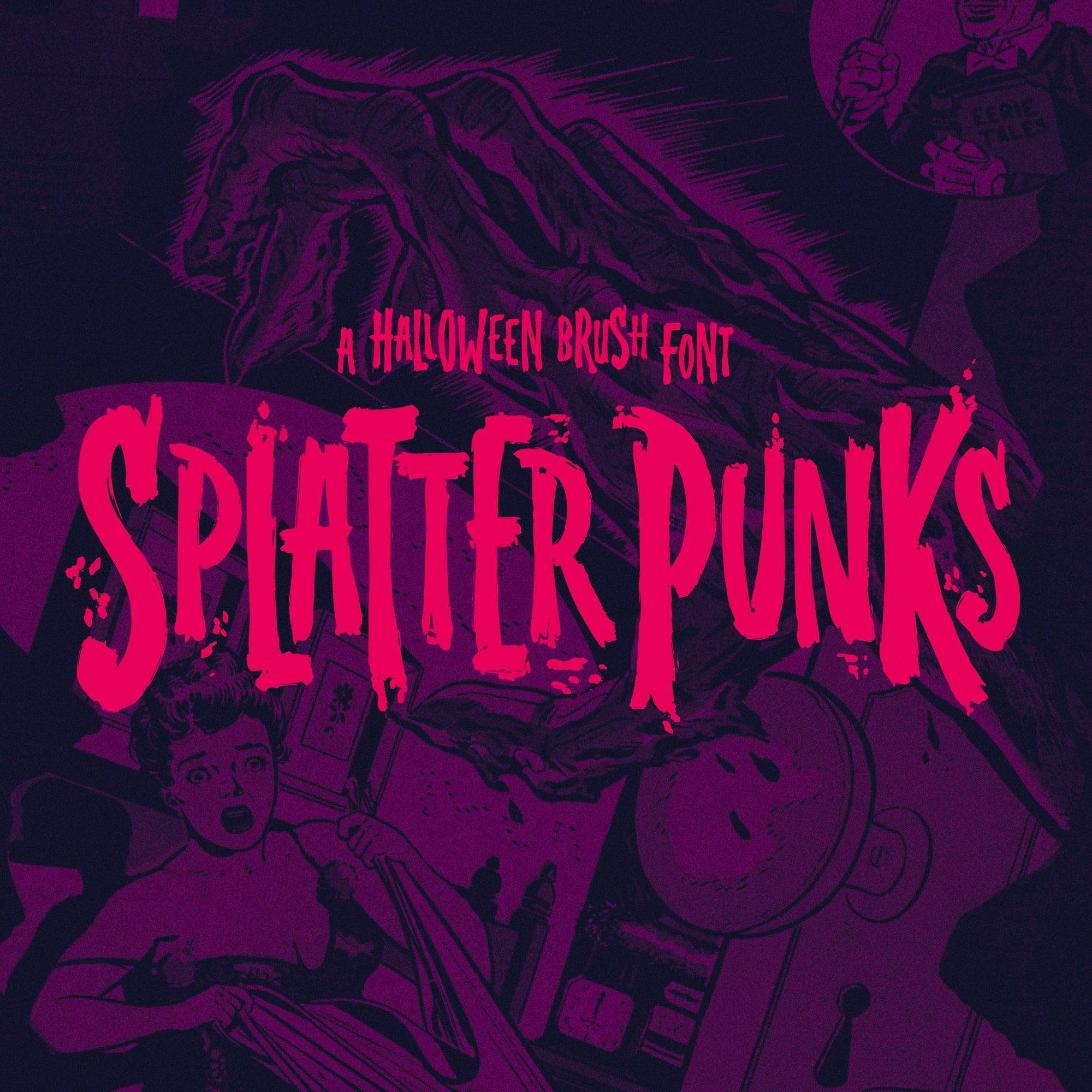 Splatterpunks - A Halloween Brush Font