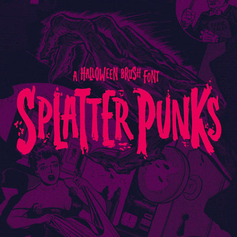 Splatterpunks - A Halloween Brush Font