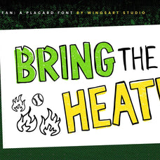 Sports Fan - A Handwritten Placard Font