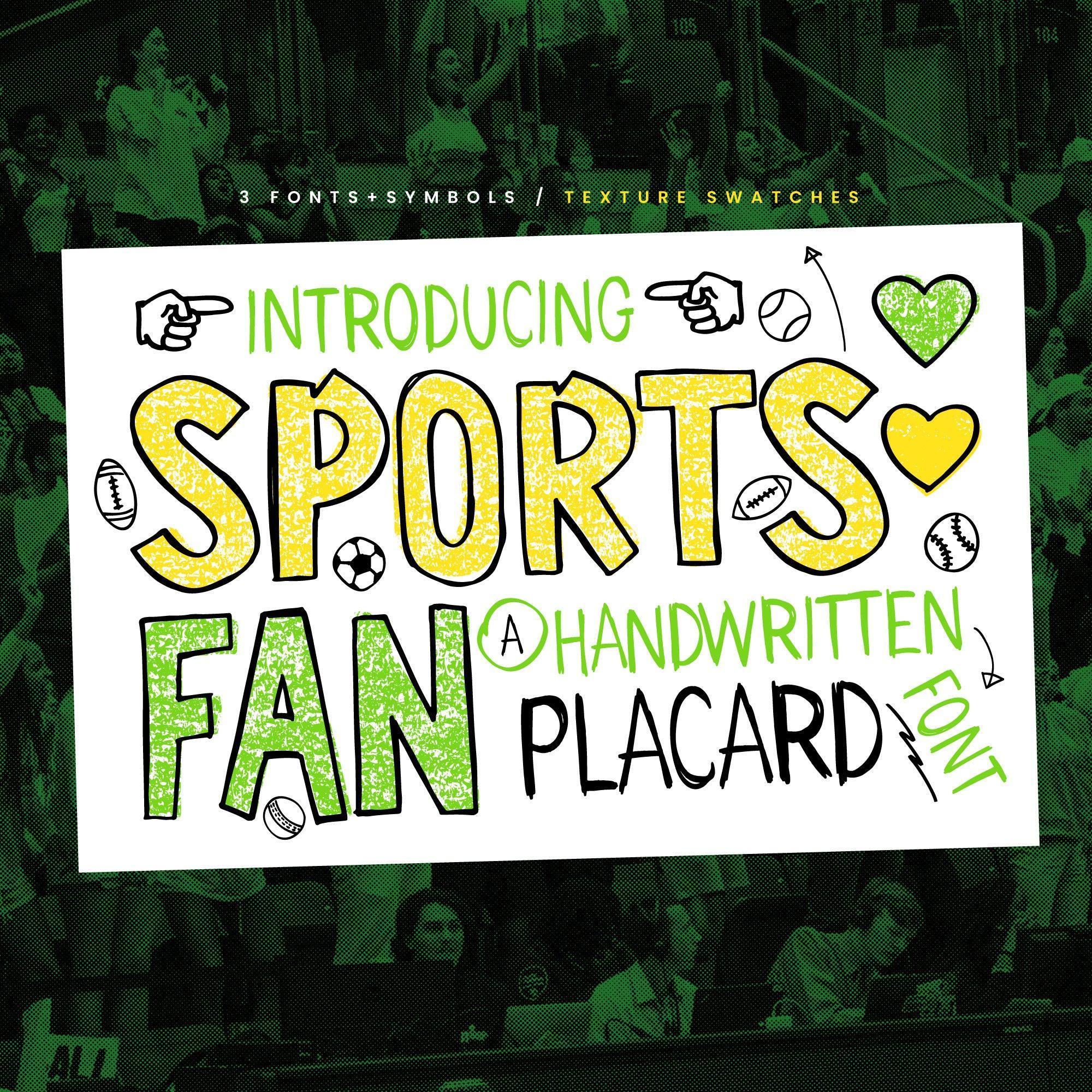 Sports Fan - A Handwritten Placard Font