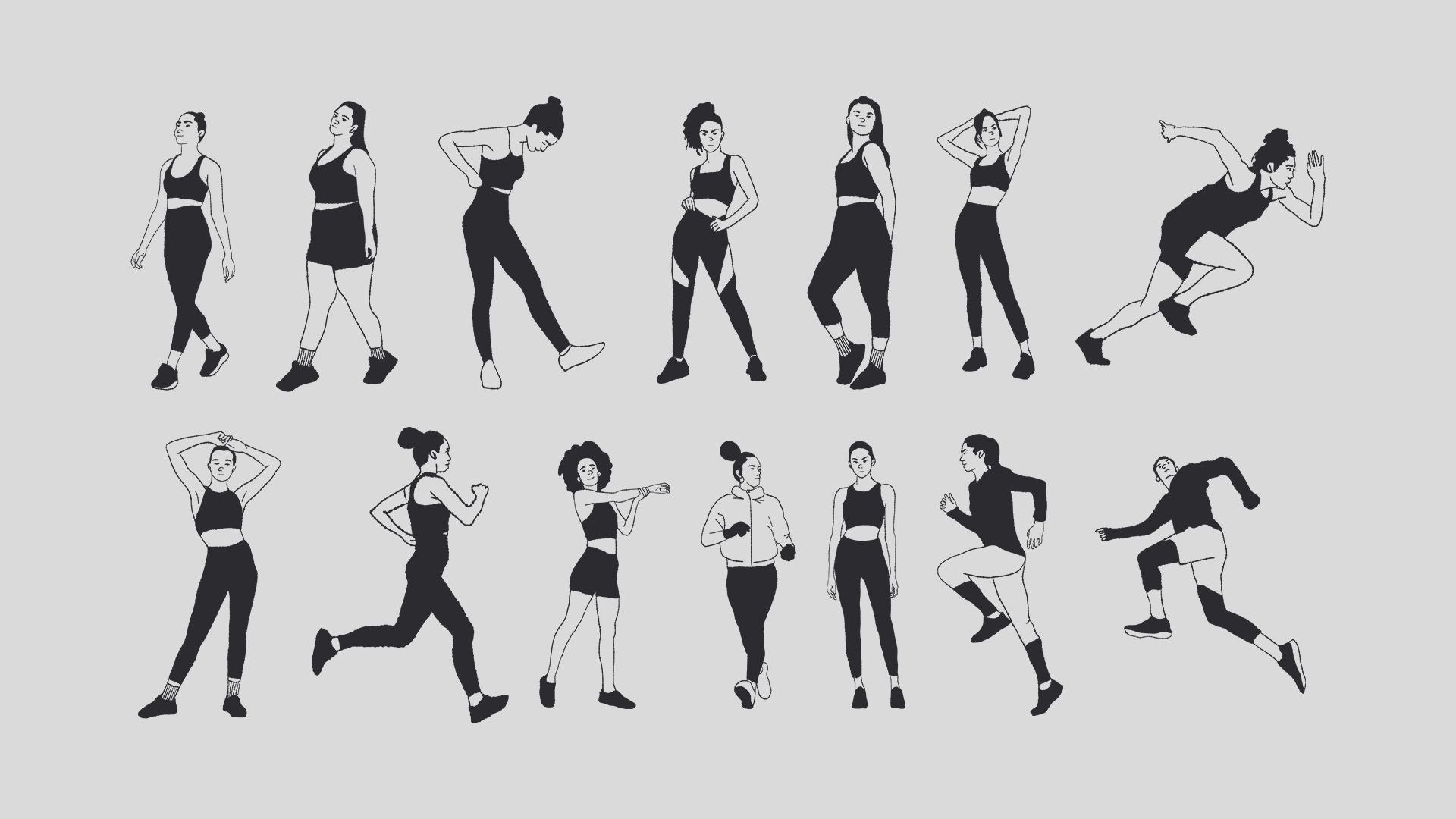 Sporty Characters Illustration Pack