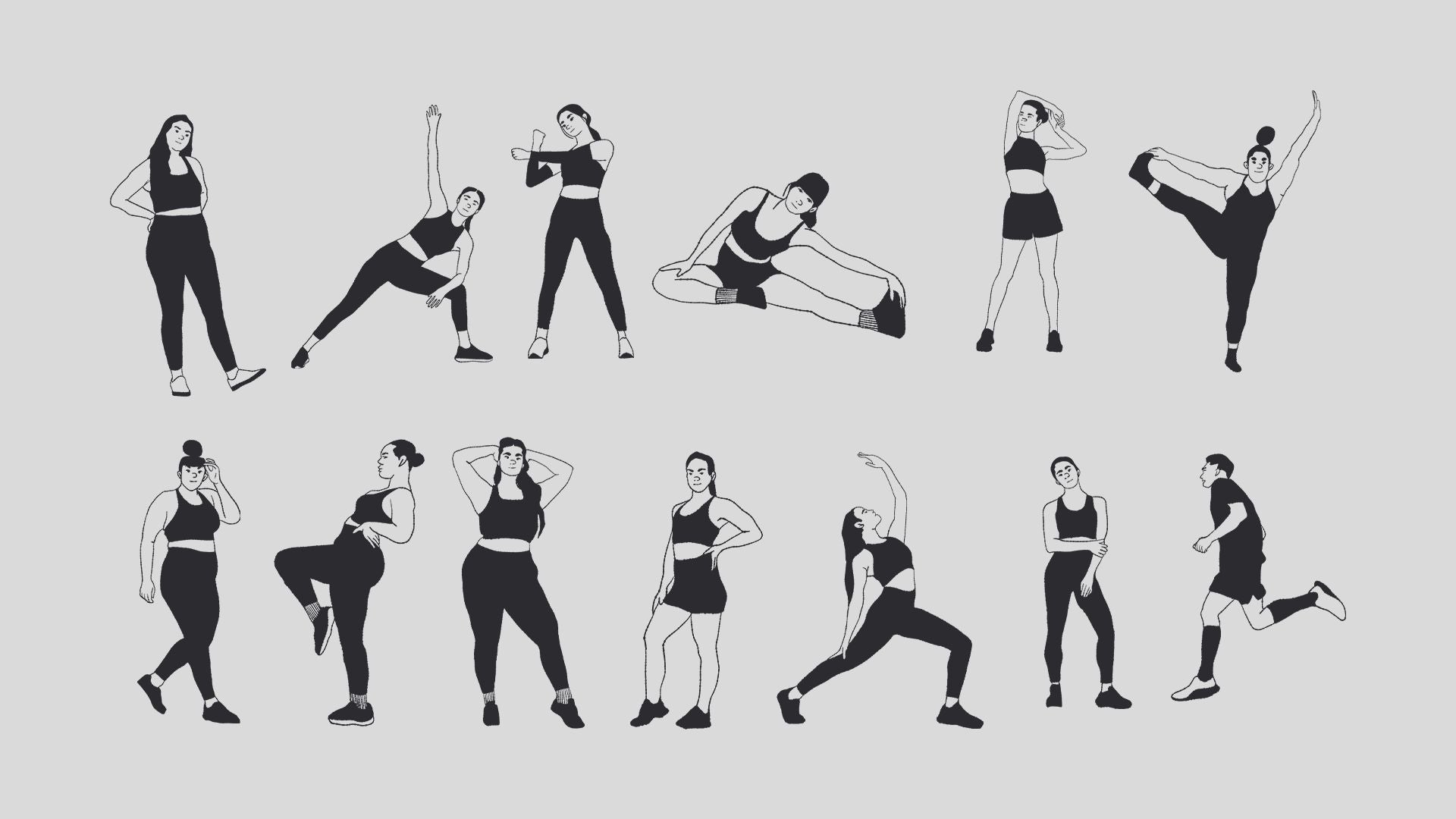 Sporty Characters Illustration Pack