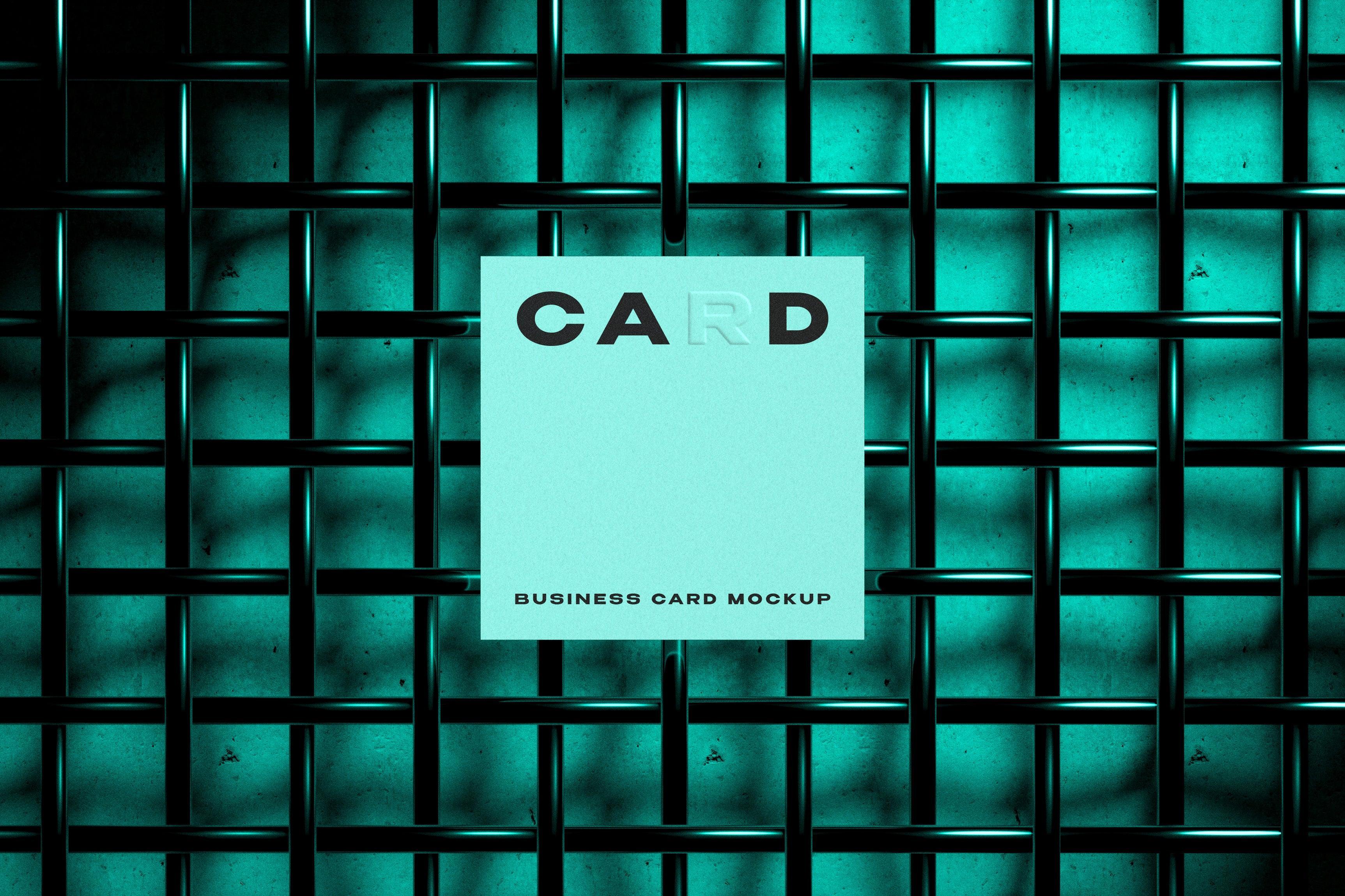 Square Business Card Mockup