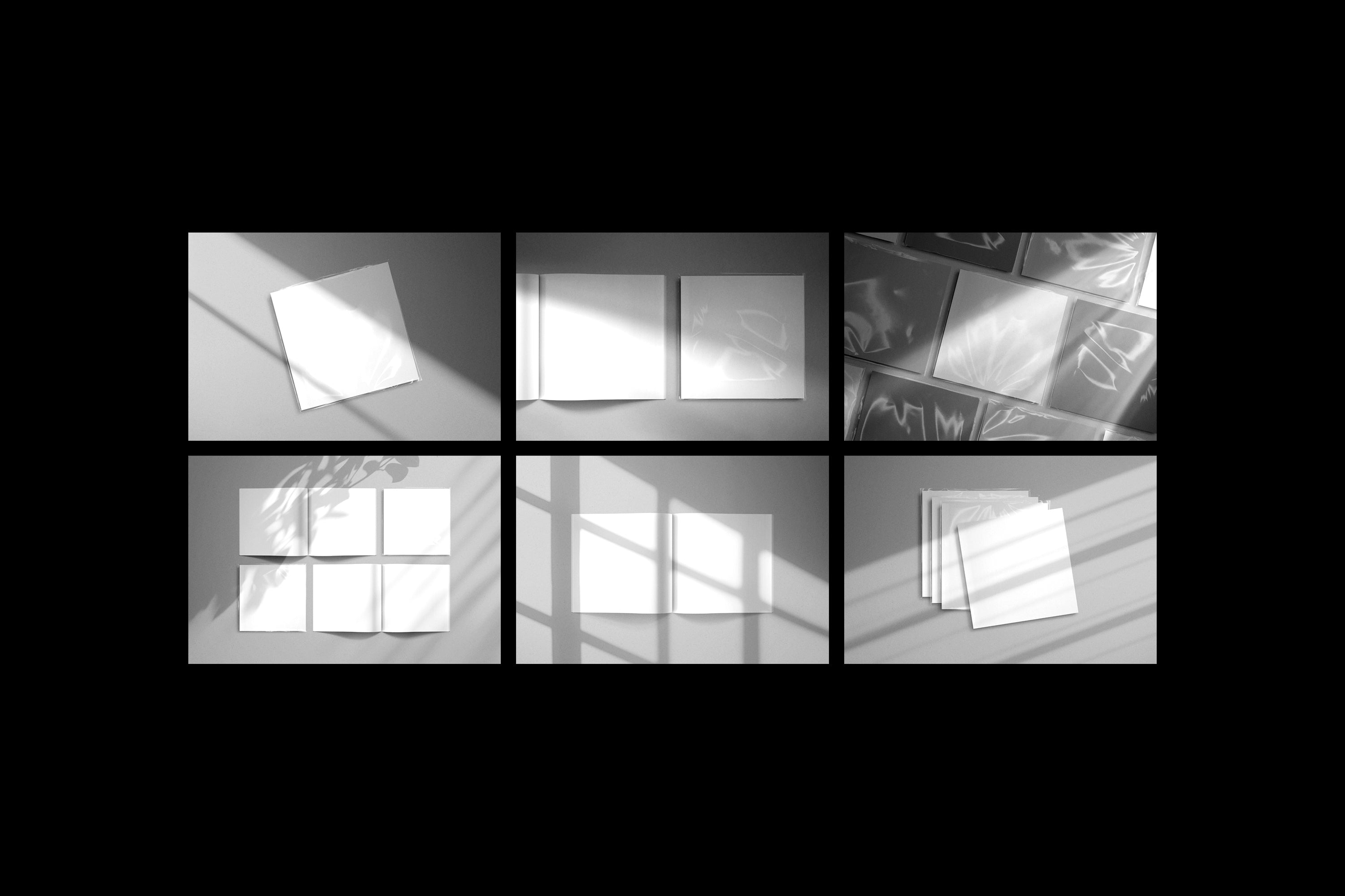 Square Magazine Mockups Set