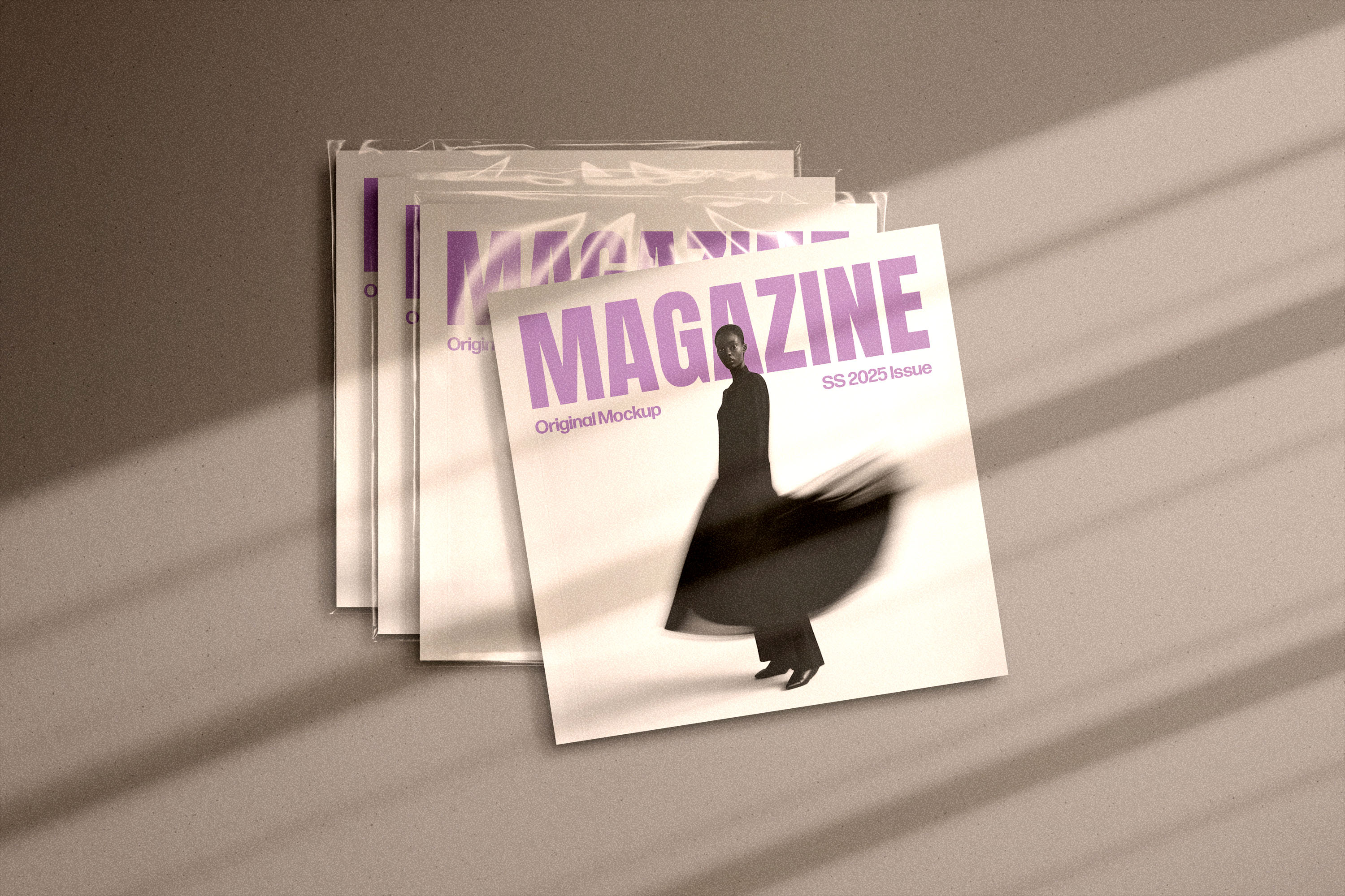 Square Magazine Mockups Set