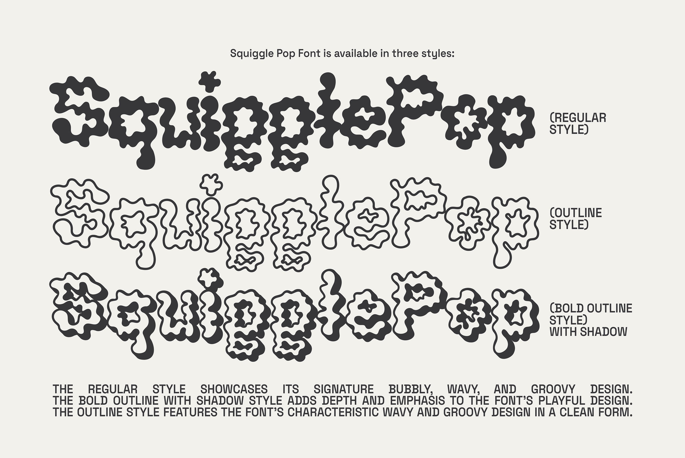 Squiggle Pop Font - Fun Display Typeface