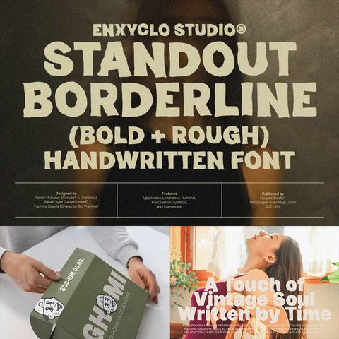 STANDOUT BORDERLINE — Bold Raw Font