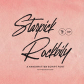 Starpick Rockbily Handwritten Script