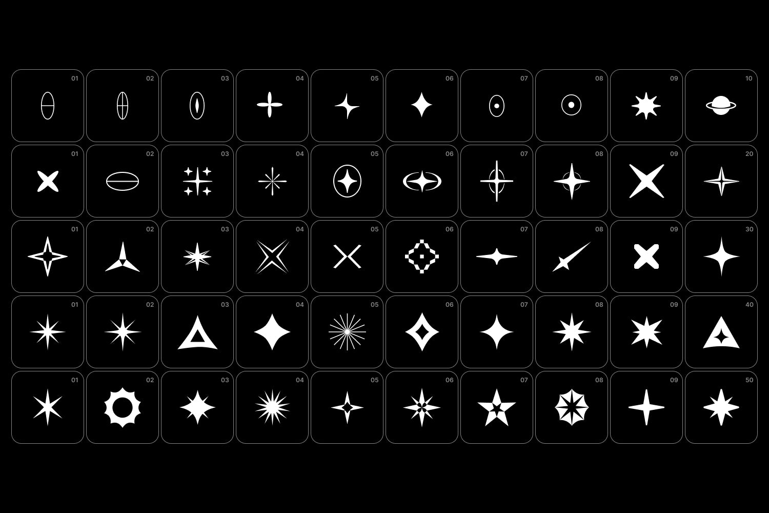 Stars Vector Icons Pack