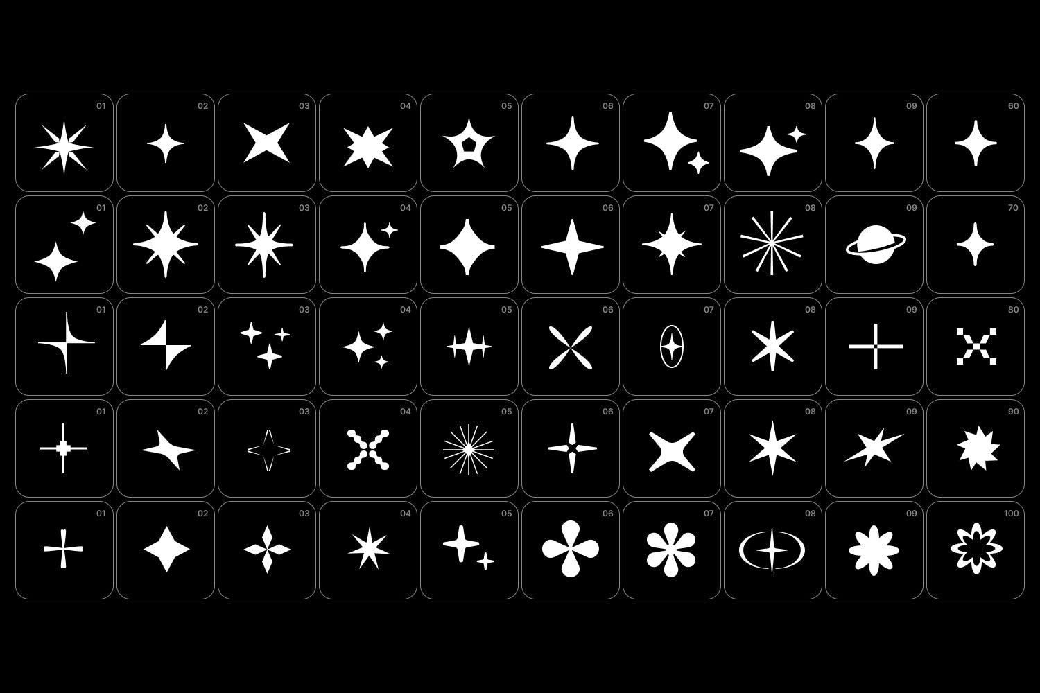 Stars Vector Icons Pack