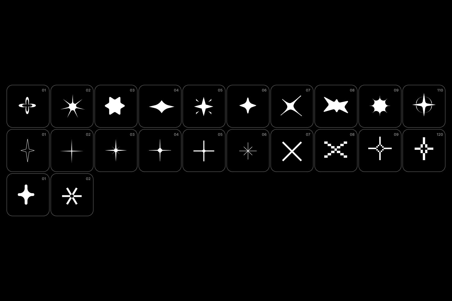 Stars Vector Icons Pack