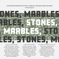 Stones & Marbles Procreate Brushes