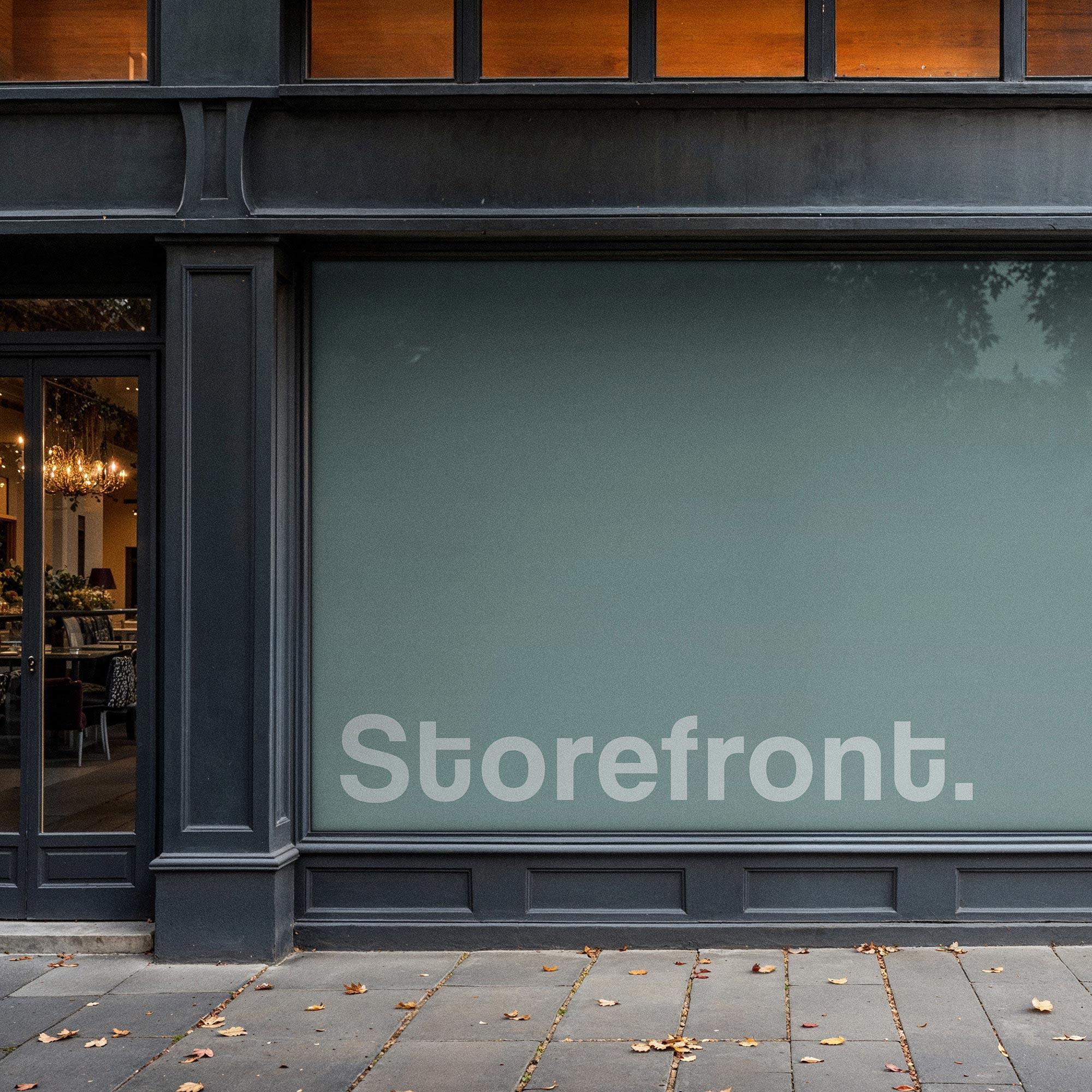 Storefront Window Banner Mockup