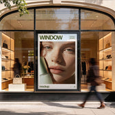 Storefront Window Poster Mockup