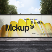 Street Wall Branding Mockup
