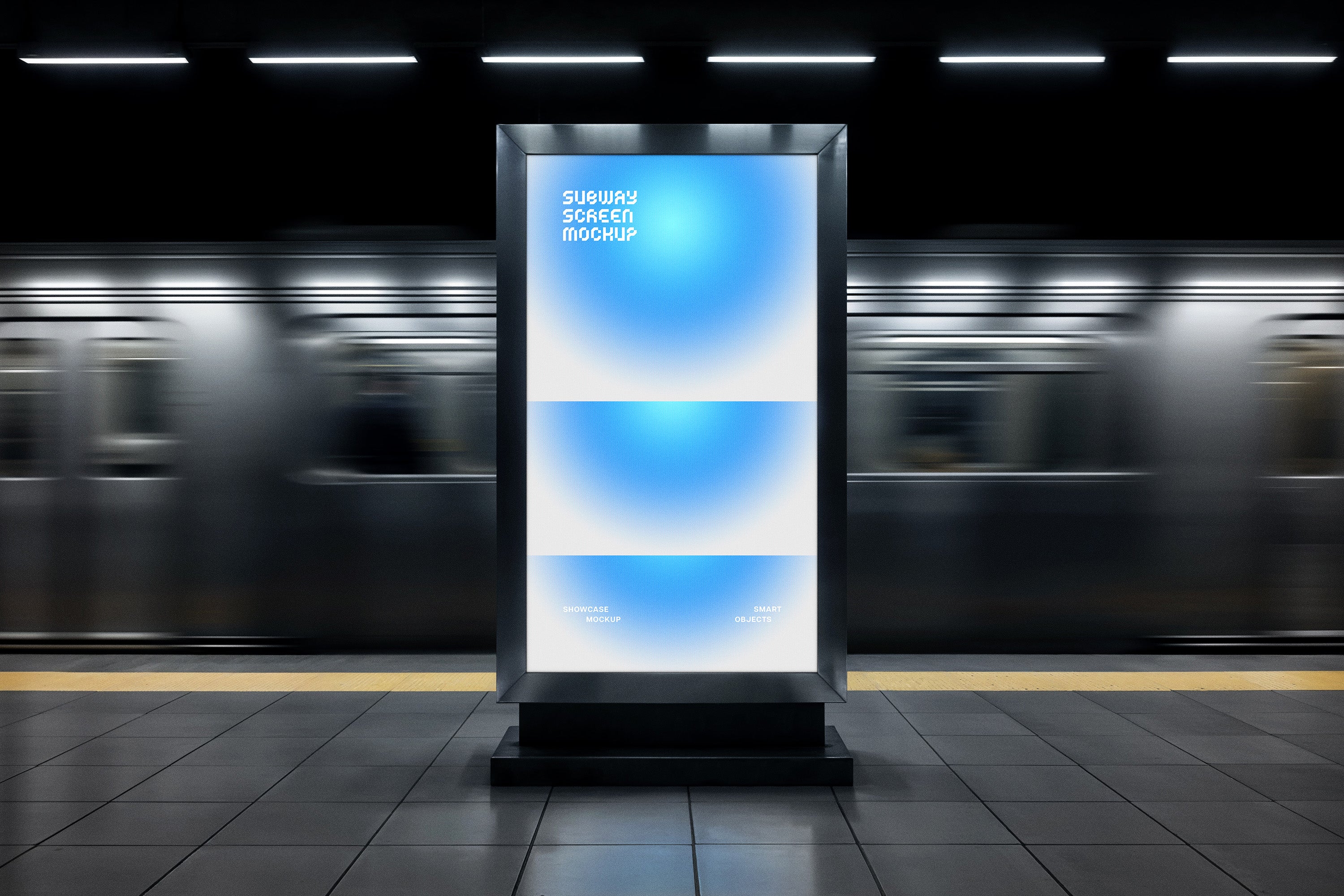 Subway Digital Signage Mockup