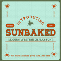 Sunbaked Modern Western Display Font