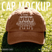 Sunny Baseball Cap Mockup with Front Embroidery