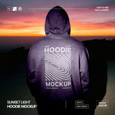 Sunset Back-View Hoodie Mockup