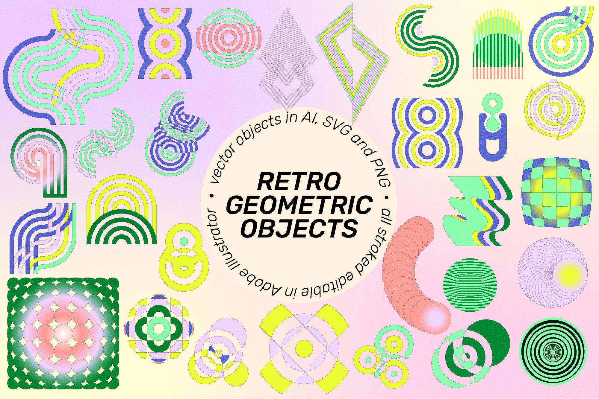 SUPERSPECTIVA Retro Geo Clipart