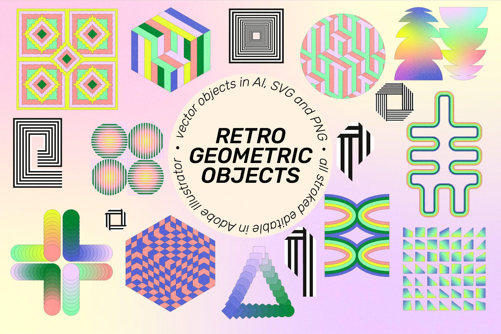 SUPERSPECTIVA Retro Geo Clipart