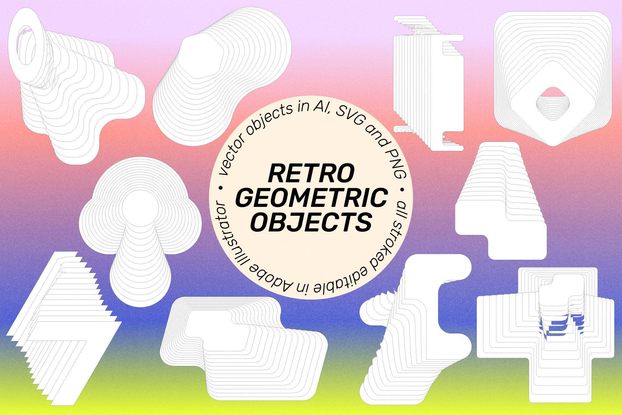 SUPERSPECTIVA Retro Geo Clipart