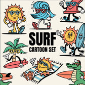 Surf Cartoon Set
